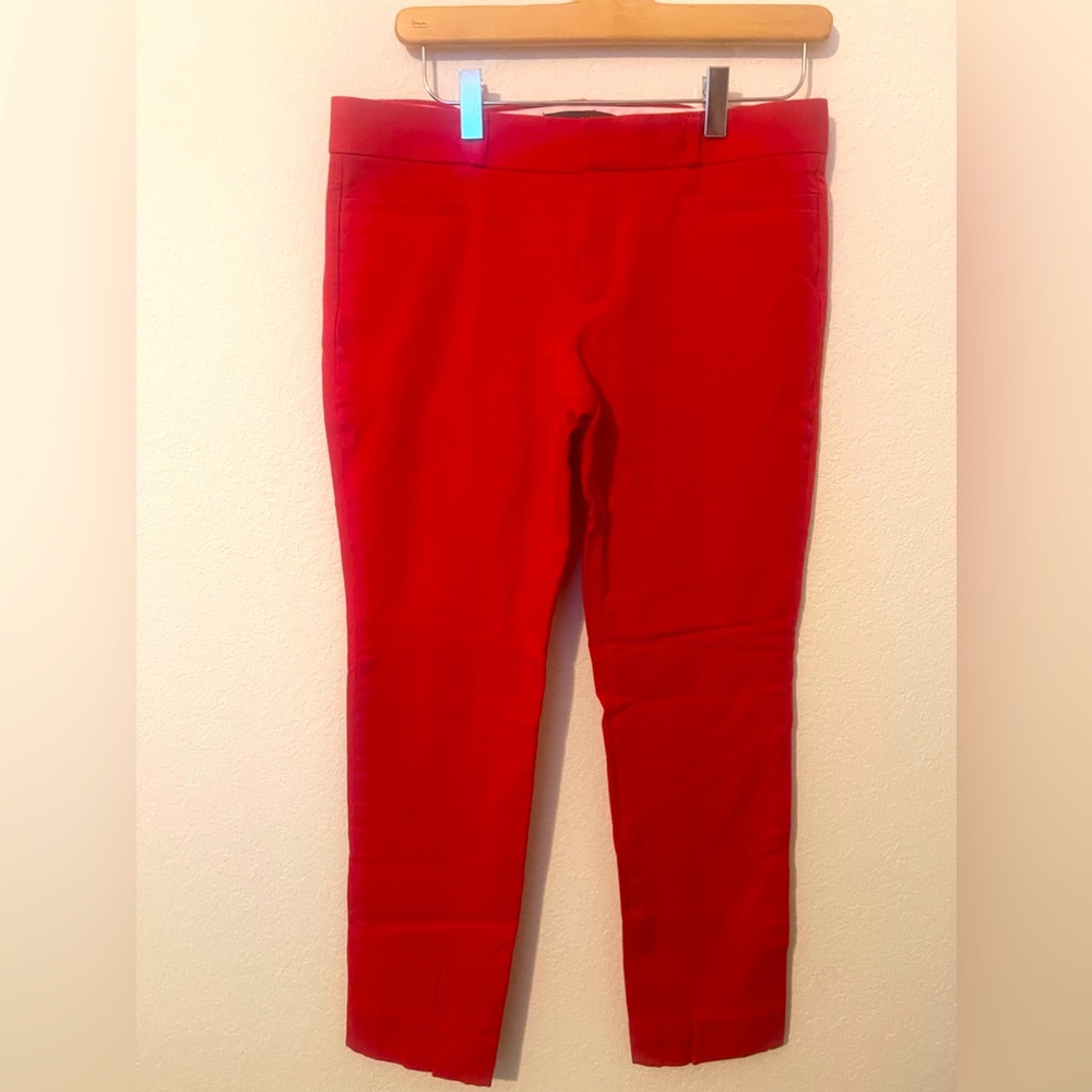 Banana Republic true red color cropped straight fit dress pantst